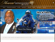 Tablet Screenshot of memorialexpressions.net